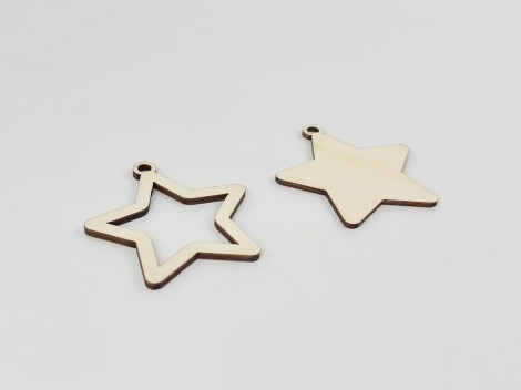 Estrella adorno de Navidad de madera Ref.H3735