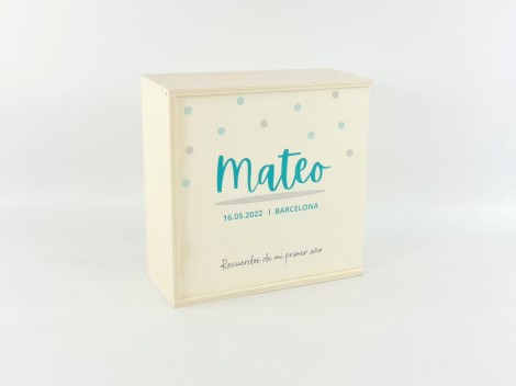 Caja Recuerdos Primer año color Ref.MOC4KI