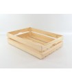 Natural wood basket box 60x40x14 cm. Ref.AT11318