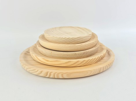 Platos de madera para pulpo varias medidas