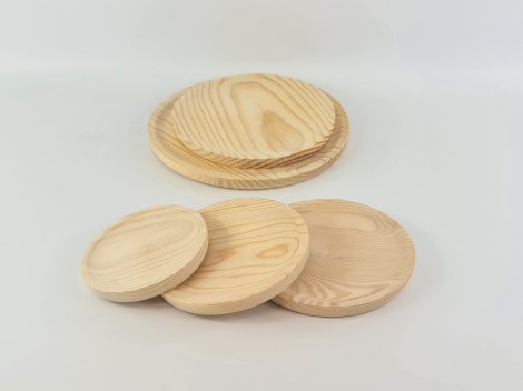 Platos de madera para pulpo varias medidas