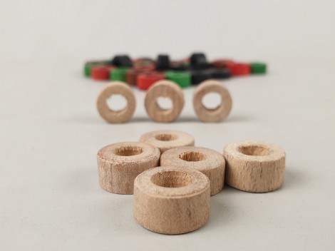 Aros de madera Ø1,5 cm. colores Ref.140