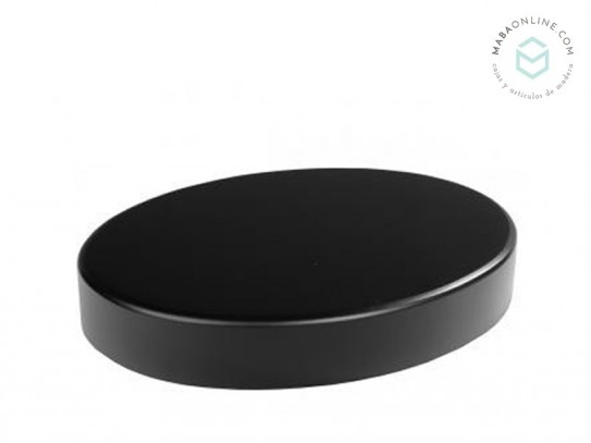 Black Oval wooden base 19x13x4 cm. Ref.MD1A151