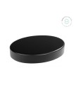 Black Oval wooden base 19x13x4 cm. Ref.MD1A151