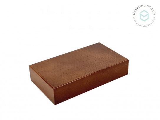 Rectangular Walnut wooden base 14x8x3 cm. Ref.MD10813