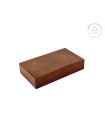 Peana Rectangular 14x8x3 cm. barnizada roble Ref.MD10813