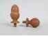 Top Ball and Pineapple Sapelly wood Ø6,5 cm. Ref. 354