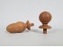 Top Ball and Pineapple Sapelly wood Ø6,5 cm. Ref. 354