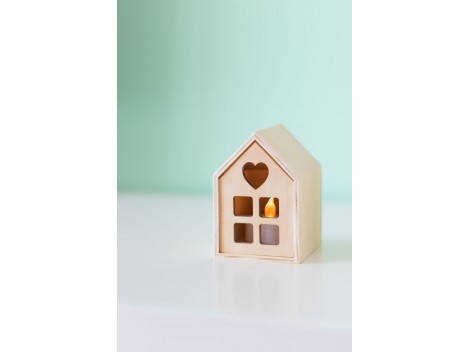 Caja casita de madera c/ventanas Ref.PCP1