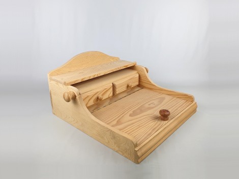 Escribanía pino de sobremesa con cajones 42x39x22 cm. Ref.150330