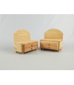 Small pine toilet 1 drawer 14x8x15 cm. Ref.1853