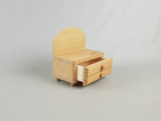 Small cabinet pine 2 drawers REF.1853