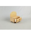 Small pine toilet 1 drawer 14x8x15 cm. Ref.1853