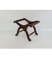 Walnut color varnished wooden footstool Ref. 26321