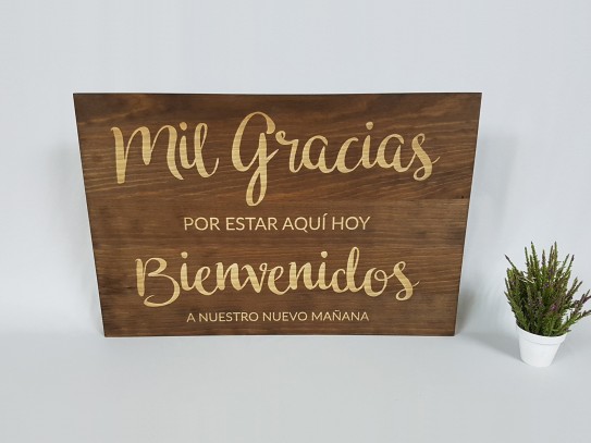 Cartel envejecido Mil Gracias Ref.9100