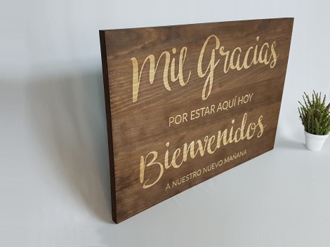 Cartel envejecido Mil Gracias Ref.9100