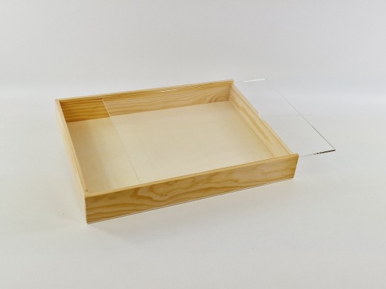 Box for 40x30 Album in Pine with Methacrylate lid Ref.P1454C8P1S