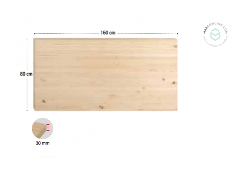 Solid pine wood board, three sizes Ref.AS12699