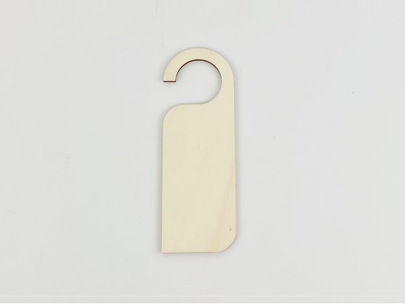 Open natural wood door hanger Ref.PP1