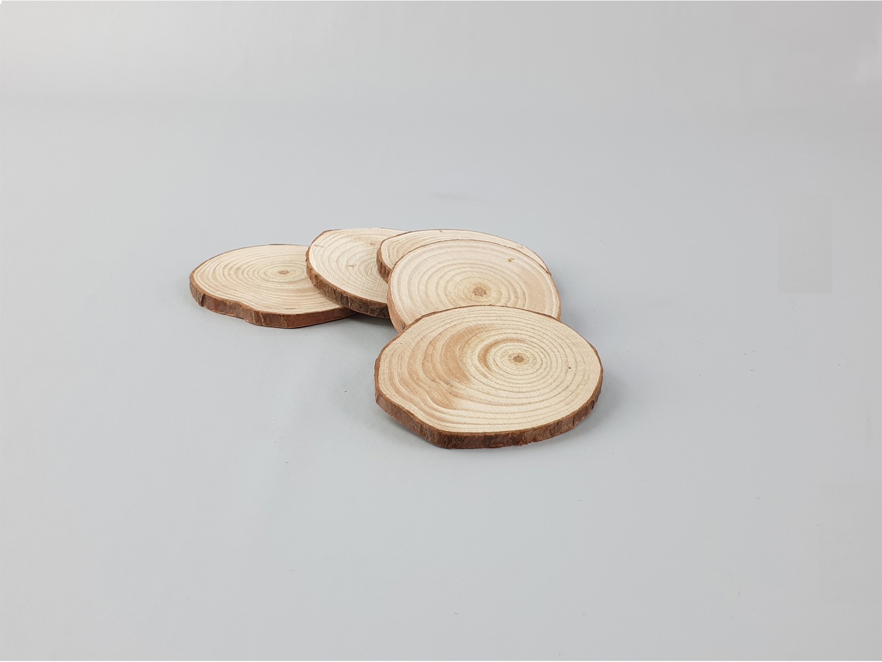 Pack 5 rodajas de madera Ø3 - 5 cm. Ref.R780 - Mabaonline