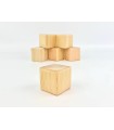 Cubos de madera natural 7x7 cm. Ref.W295