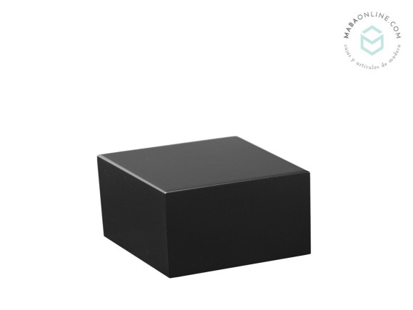 Black Square Wooden Base 10x10x4 cm. Ref.MD1A101