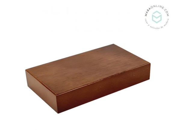 Rectangular Walnut wooden base 21x10x3 cm. Ref.MD10815