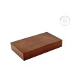 Rectangular Walnut wooden base 21x10x3 cm. Ref.MD10815