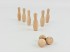 Natural wood mini bowling pins 5.5 cm. Ref.CCTL50