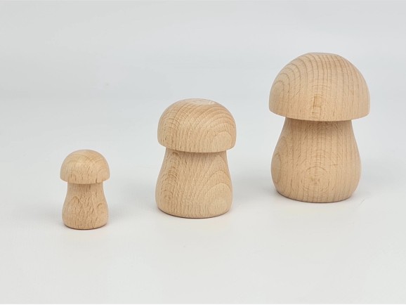 Wooden mushrooms 3 sizes Ref.CC105
