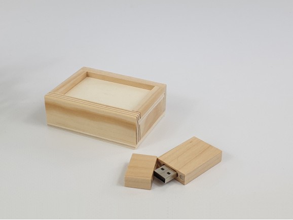 Pack PenDrive Clásico + Caja marco Natural Ref.Pack1001CH2