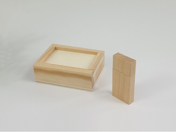 Pack PenDrive Clásico + Caja marco Natural Ref.Pack1001CH2