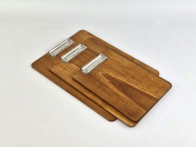 Wooden Menu Letter with flat clamp 3 measures Ref.PPE