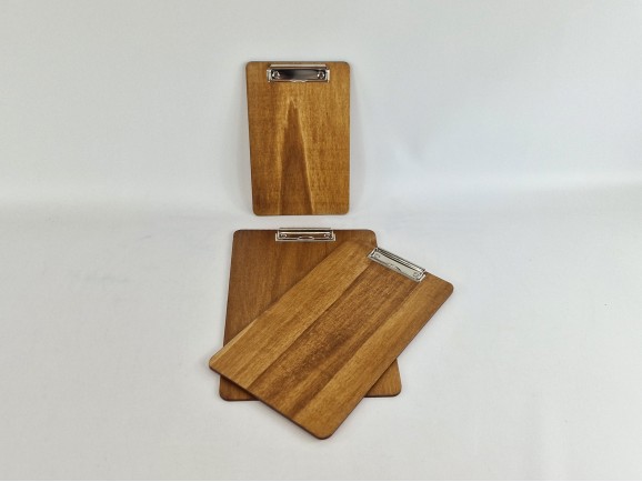 Carta Menú de madera con pinza plana 3 medidas Ref.PPE