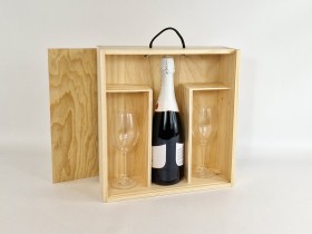 Box 1 Bottle + 2 glasses Sliding Lid Ref.TC8J3