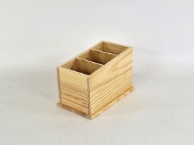 Wooden object holder with 3 holes Ref.AT02102
