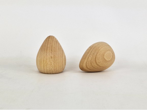 copy of Open beech wood support for Ø15 mm bar. Ref.457