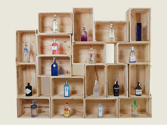 Caja madera 12 botellas 50x35,5x17 cm natural - RETIF