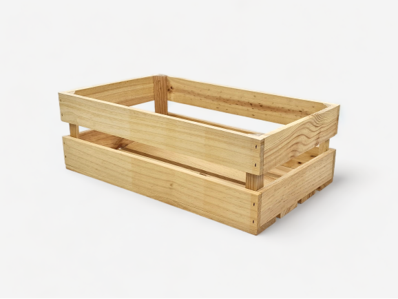 Natural Fruit Box 50x30x17 cm. 2 slats Ref.D2018N