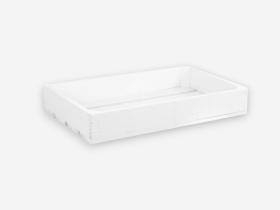 Caja Fruta Blanca 50x30x7,5 cm. 1 lama Ref.D2021