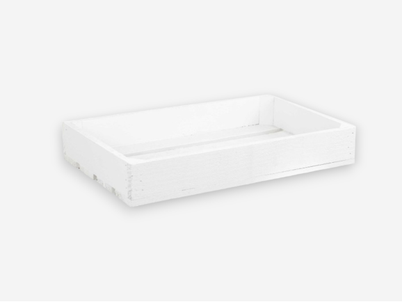 Caja Fruta Blanca 50x30x7,5 cm. 1 lama Ref.D2021