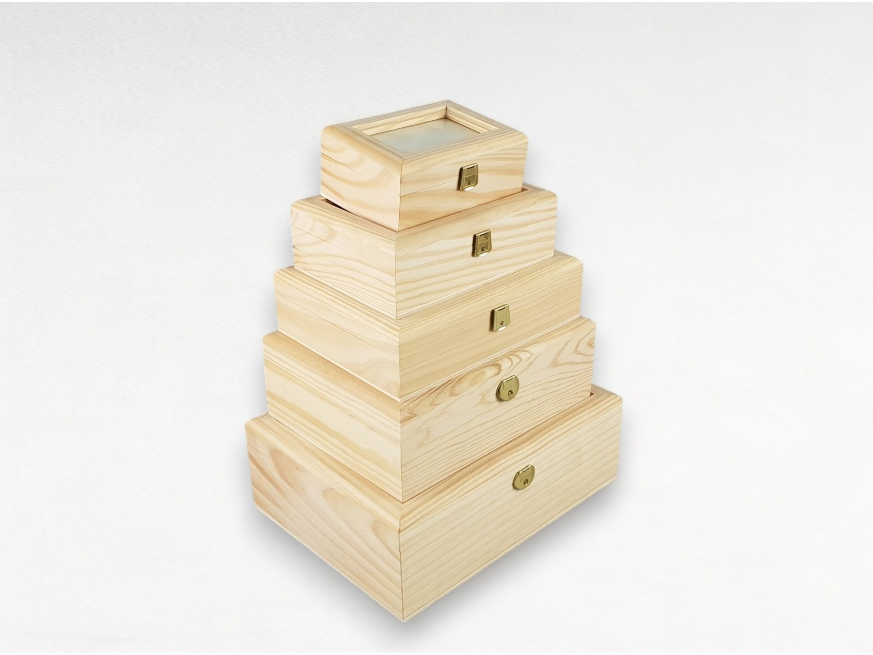 Caja de madera con tapa de cristal 36x11x11 cm (442g) como  regalos-publicitarios en