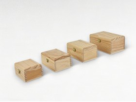 Caja de madera c/tapa voleada varias medidas Ref.P107