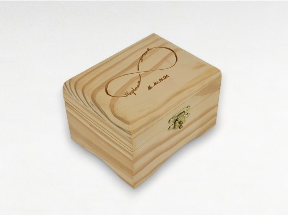 Small wooden trunk box with feet 3 sizes Ref.P107P