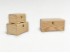 Small wooden trunk box with feet 3 sizes Ref.P107P