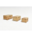 Caja baúl de madera pequeño c/pies 3 medidas Ref.P107P
