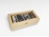 Caja de madera 29x14x9 cm. 4 divisiones c/tapa de cristal Ref.P00CC5V