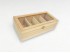 Caja de madera 29x14x9 cm. 4 divisiones c/tapa de cristal Ref.P00CC5V