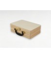 Wooden briefcase box 30x20x10 cm. with black handle Ref.1525