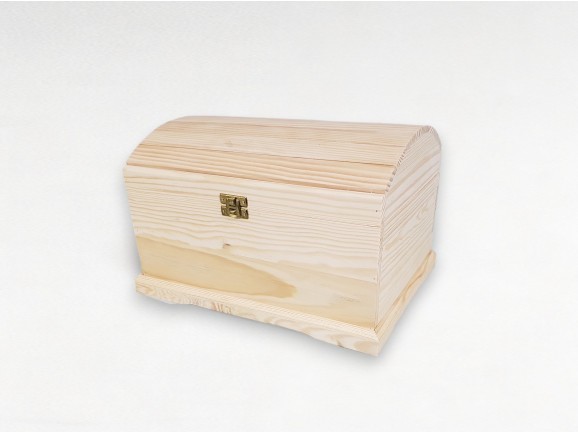 Wooden trunk 29x21x18 cm. with curved top cover Ref.AR08861